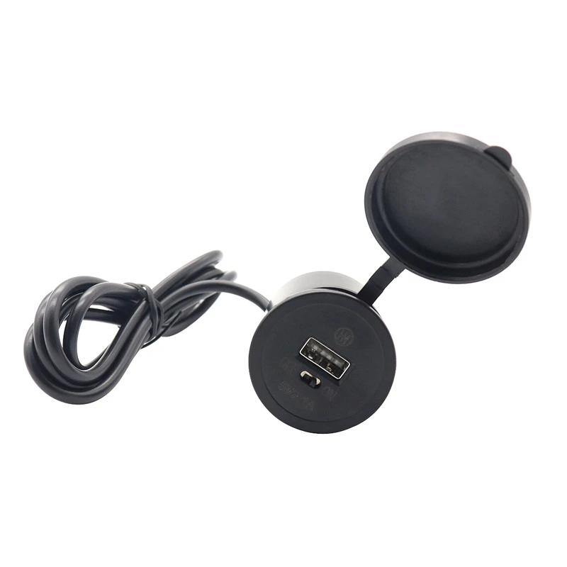 12 24V на руль мотоцикла или 5V 2.1A Usb Зарядное устройство адаптер с переключателем +