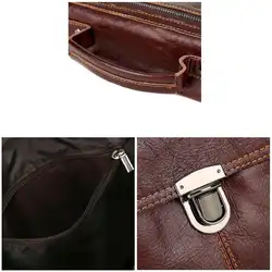 Мужская винтажная сумка через плечо наплечная сумка-портфель из натуральной кожи KA-BEST