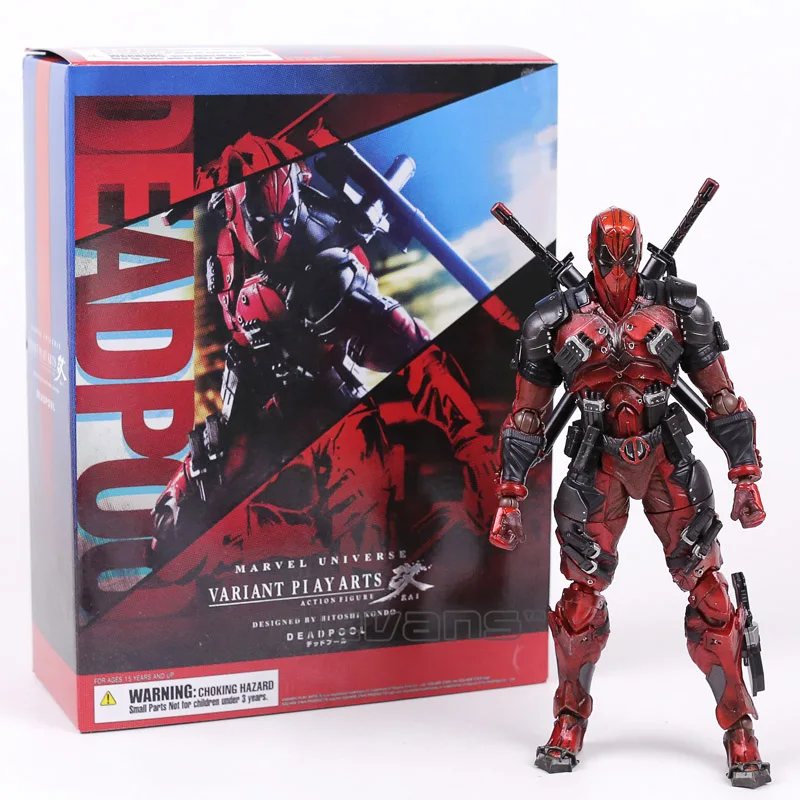 PLAY ARTS KAI Deadpool ПВХ фигурка Коллекционная модель игрушки 25 см 2 цвета