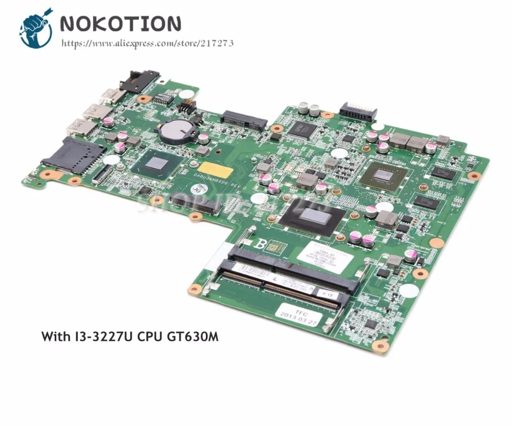 Материнская плата NOKOTION для ноутбука HP Seekbook 15 15-B GT630M SR0XF I3-3227U CPU 725069-501 725069-001 DA0U36MB6D0 |