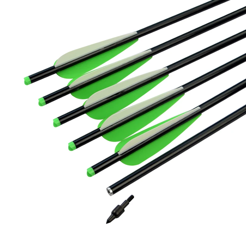 6/12Pcs 22" Aluminum Crossbow Bolt Arrow 2219 Crossbow 125 Grain Screw