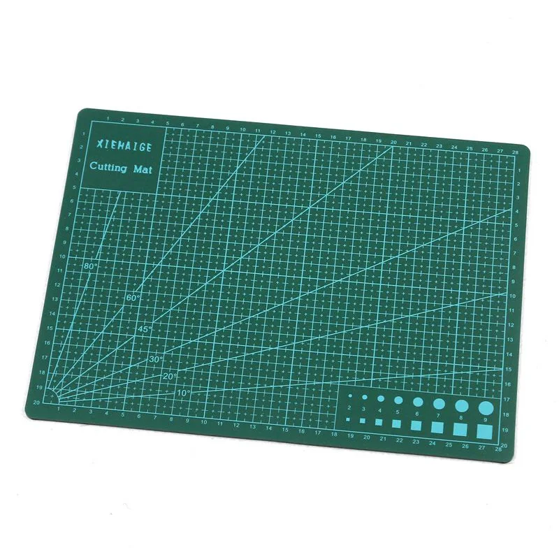 ПВХ бумагорез резки мат с сеткой A4 Craft темно зеленый инструменты для пэчворка Двусторонняя режущий диск
