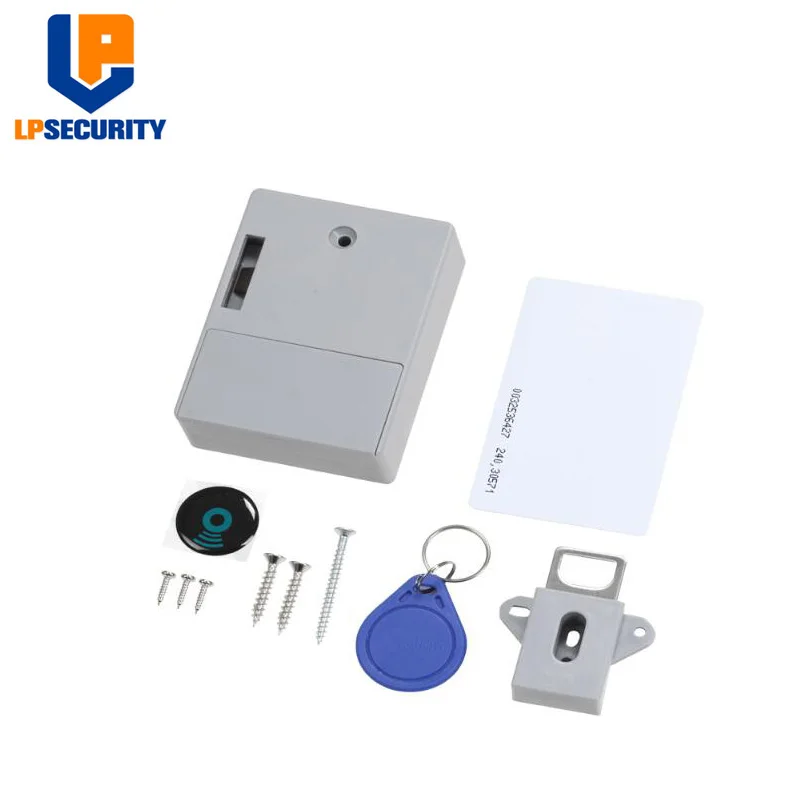 Battery RFID Keys IC Card Sensor Cabinet Drawer Smart Lock DIY Digital Lock R4W4