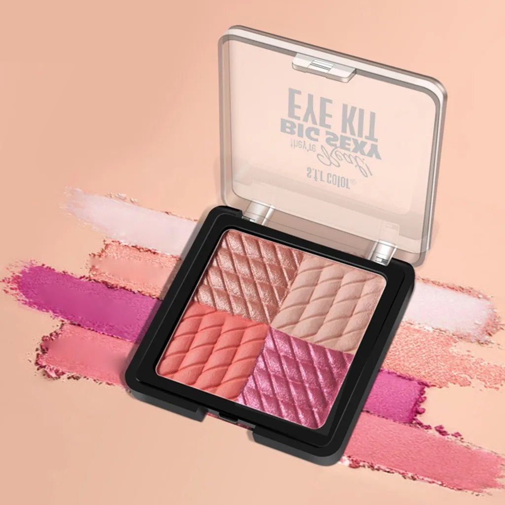 

4 Colors Nude Glitter Eyeshadow Matte Shimmer Palette Long Lasting Waterproof Mineral Powder Eye Shadow Makeup Cosmetic W0724
