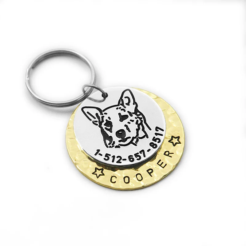 Custom German Shepherd Dog Tag, Engraved Dog Tag, Personalized Pet ID
