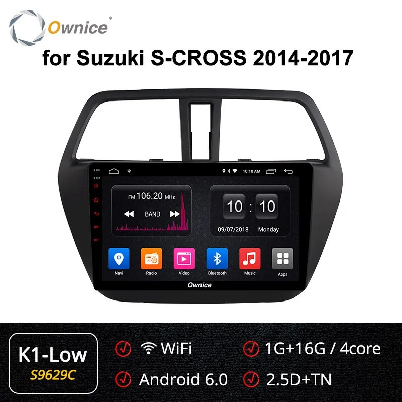 Ownice 9 дюймов Android 9,0 360 панорама DSP Автомагнитола k3 k5 k6 для Suzuki S-CROSS- gps навигационный плеер 4G LTE SPDIF - Цвет: S9629 K1-Low