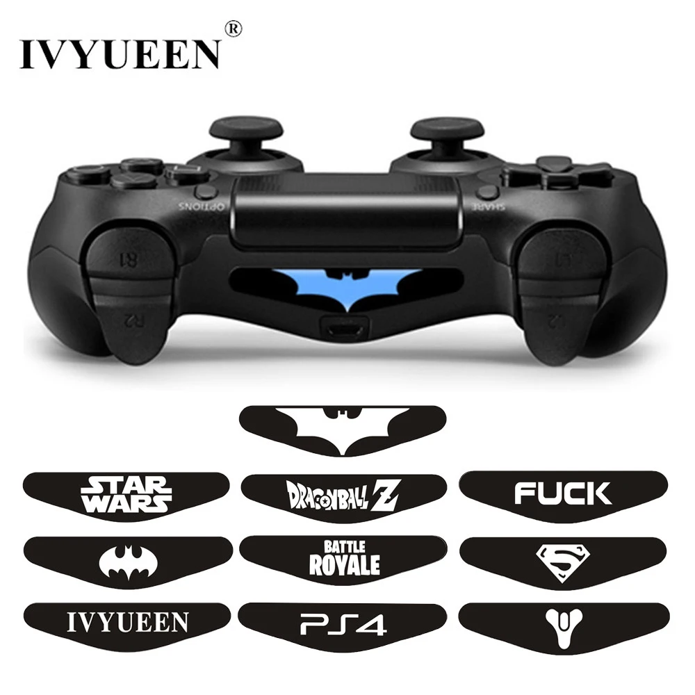 IVYUEEN силиконовый чехол для Игровые приставки 4 Dualshock 4 PS4 Pro Slim контроллер кожного покрова с джойстиками ручки Thumbsticks шапки - Цвет: 10 pcs Stickers