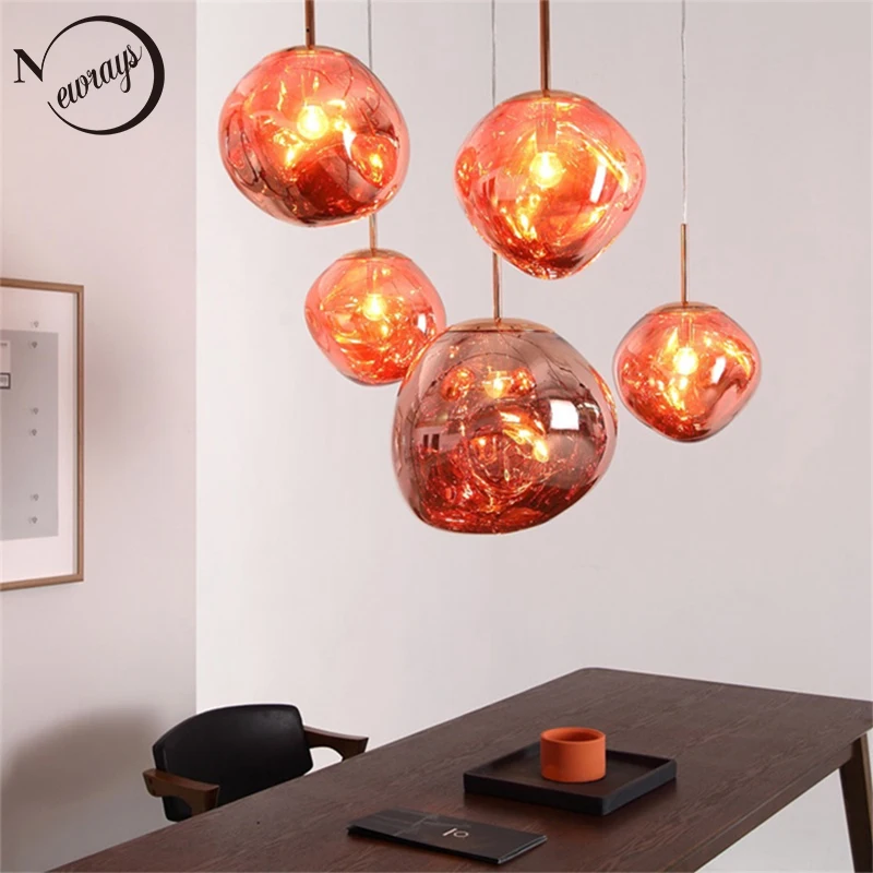  Modern novelty art deco glass pendant light LED E27 with 3 colors for living room bedroom restauran - 32859397026