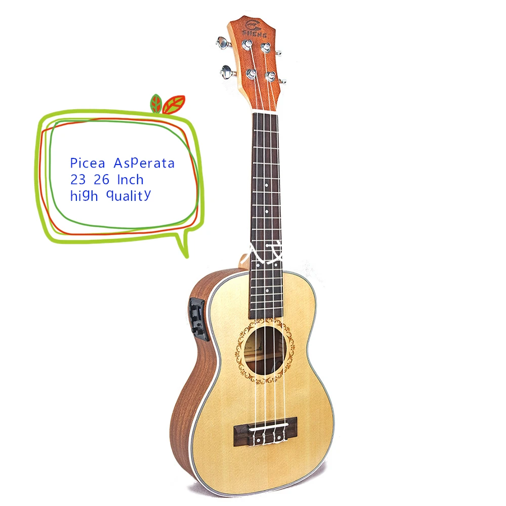 

Ukulele 23 26 Inch Mini Electric Guitar Acoustic Concert Tenor Picea Asperata Mahogany 4 Strings Ukelele Guitarra