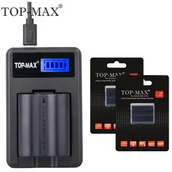 TOP-MAX 2 шт 7,4 V 900 mAh CGA-S006E Батарея + USB Зарядное устройство + кабель USB для Panasonic Lumix FZ30 FZ30K FZ50 FZ7 FZ8 FZ18 FZ28