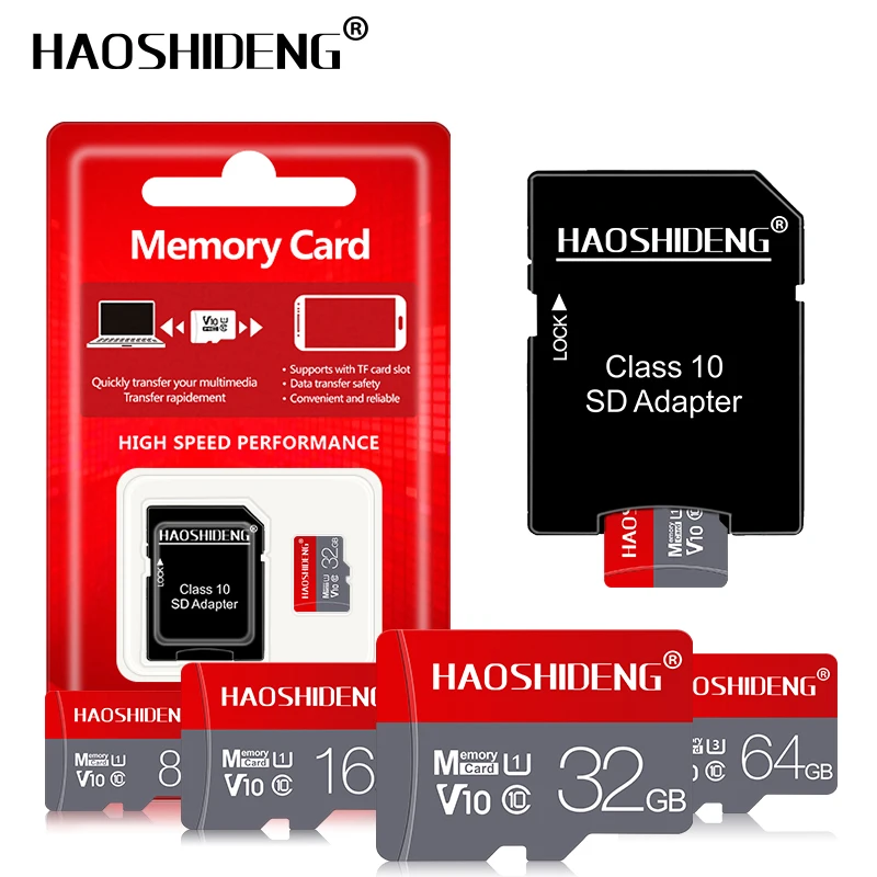 Высокоскоростной U1-U3 Micro SD карта 8 ГБ/16 ГБ/32 ГБ 64 Гб/128 ГБ TF карта памяти флэш-память класс 10 Бесплатный SD адаптер