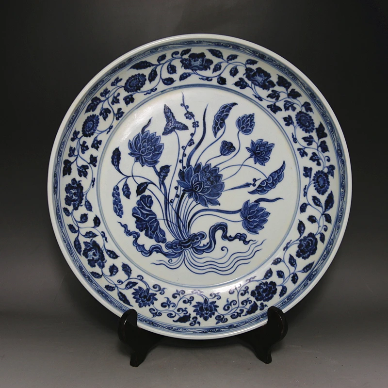 Oriental Antique Ming Dynasty Handmaded Ceramic Porcelain Plates Oriental Antique Ming Dynasty Handmaded
