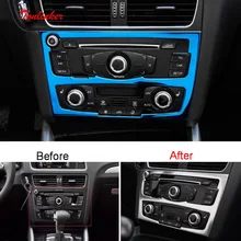 Tonlinker интерьер CD воздуха Панель чехол наклейки для AUDI A4L/A5/Q5 2009-18 автомобильный Стайлинг 1 шт. крышка из нержавеющей стали наклейки