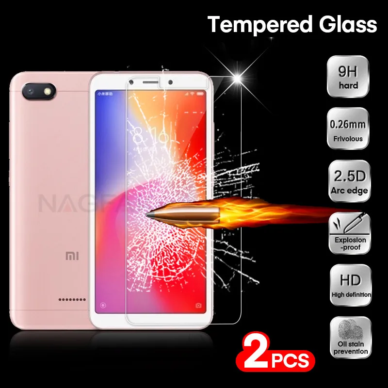 

Screen Protector for Xiaomi Redmi 6A Tempered Glass 2.5D 9H Phone Protective Film Screen Protector for Xiaomi Redmi 4X 6A Glass