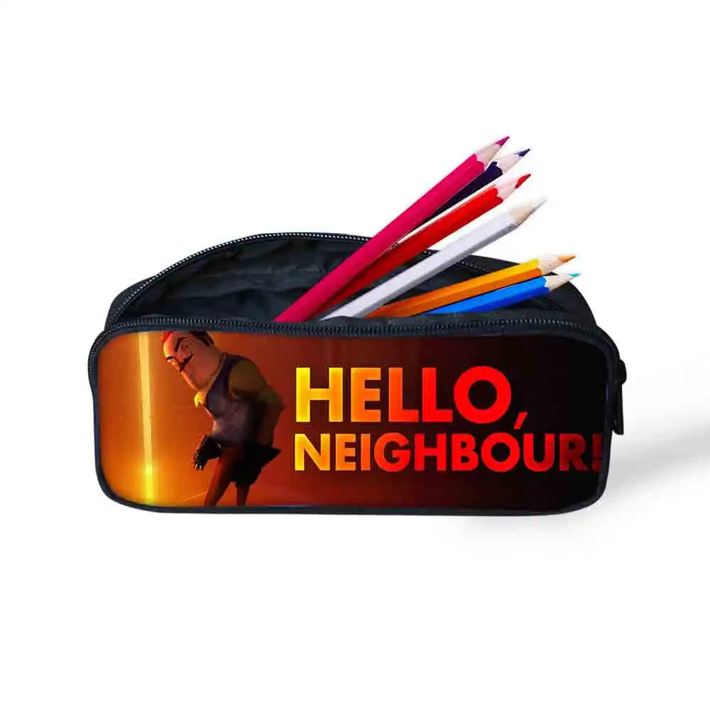 

Hello Neighbor Women Professional Makeup Bag 3D Animal Girls Pencil Case Bags Pen Pouch for Child School Supplies Stationery