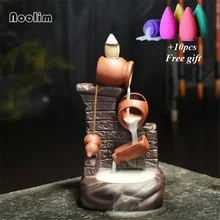 Тыква фиолетовая глина обратного потока благовоний горелка многоцелевой держатель для благовоний зеленое растение креативное украшение дома