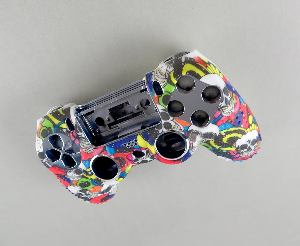 Защитный силиконовый гелевый резиновый мягкий чехол для Dualshock 4 Playstation 4 PS4 Pro Slim - Цвет: D