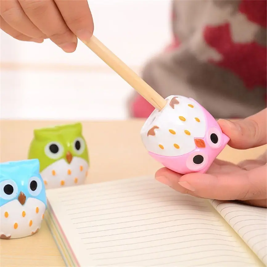 

New Lovely Owl Pattern Pencil Sharpener School Kid's Favorite School Supplies Gifts 4.5*4cm ropshipping #1023
