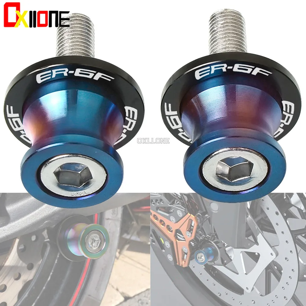 

Spools Slider arm Stand Screws For Kawasaki ER-6F ER6F ER 6F 2006-2016 2012 10MM Motorcycle Stainless Steel swing arm Sliders