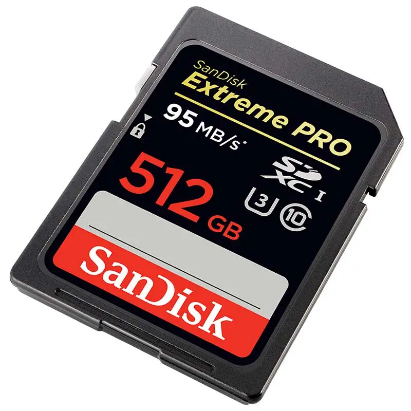 Sandisk Extreme Pro 512 GB SDXC UHS-I sd card 256gb cartao de memoria Class10 V30 U3 95MB/S Memory Card DHL Free ship for Camera