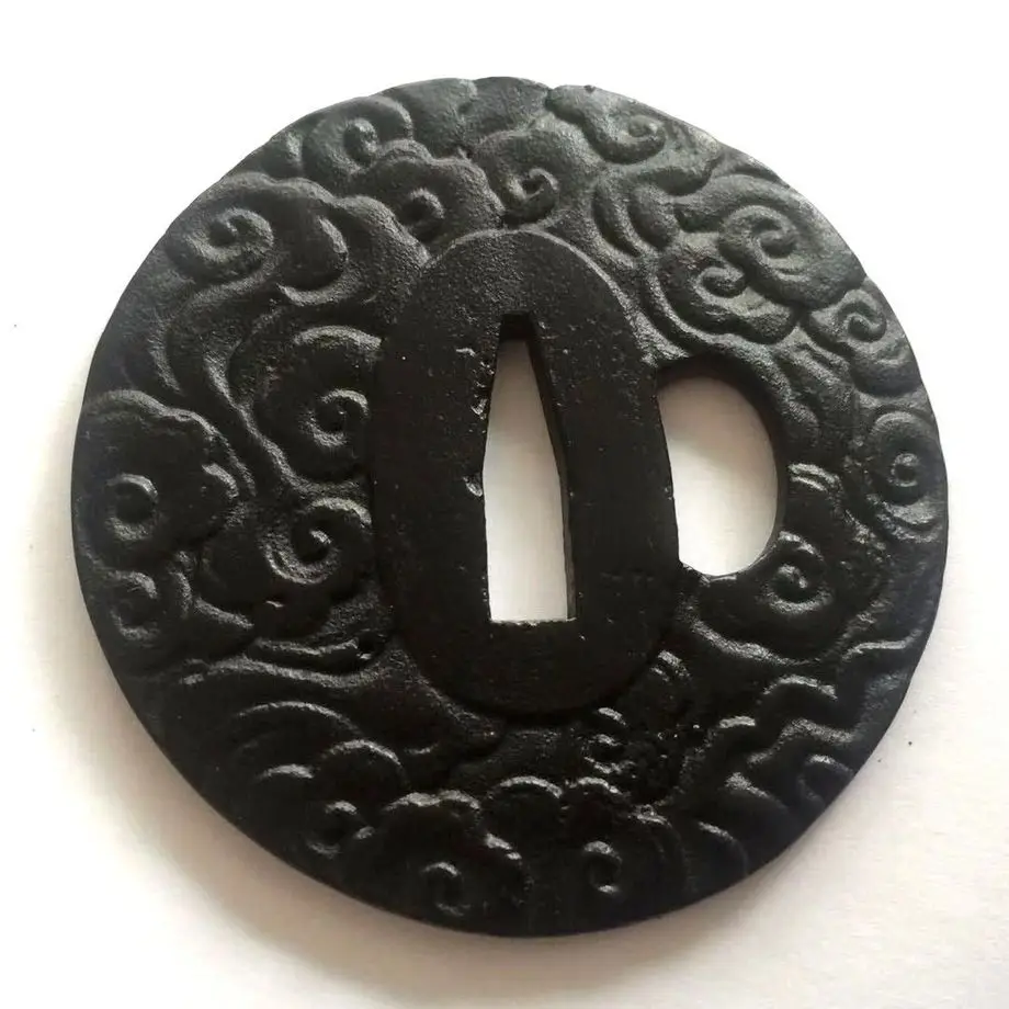 Ручная кованая TSUBA для японская катана Железный Tsuba фитинг для меча