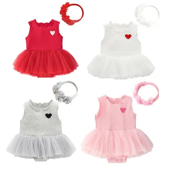 

2019 Summer NewBorn Baby Clothes princess girl Bodysuit Baby girl Jumpsuit Short Sleeve body 2pcs dresses Cute Baby Wear
