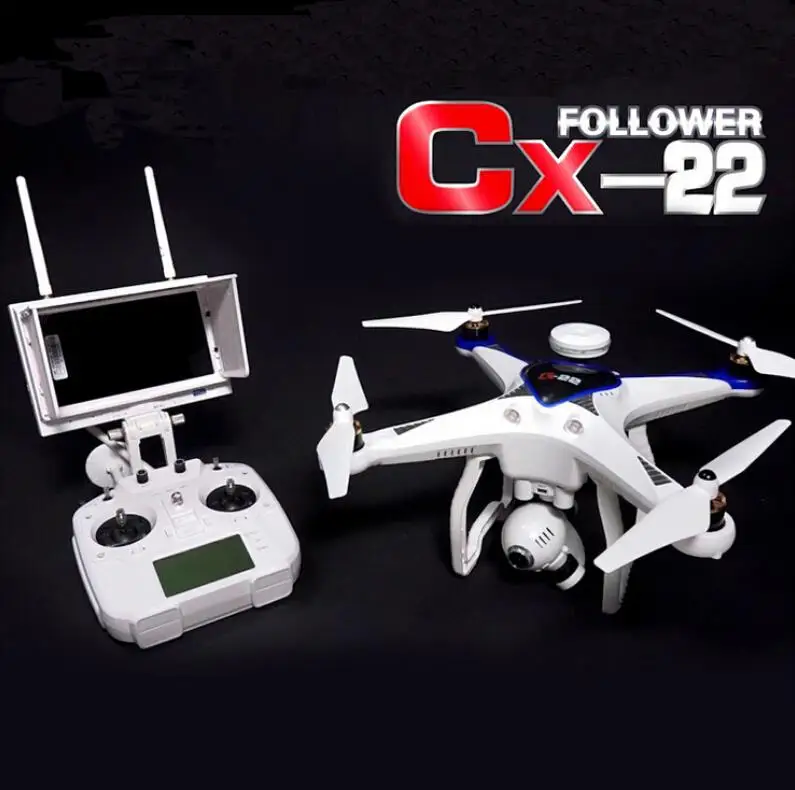 

Cheerson CX-22 CX22 2.4GHZ 6 Axis 5.8G FPV RC Helicopter Drone Dual GPS Equip With 1080P Full HD Camera Professional Quadcopter