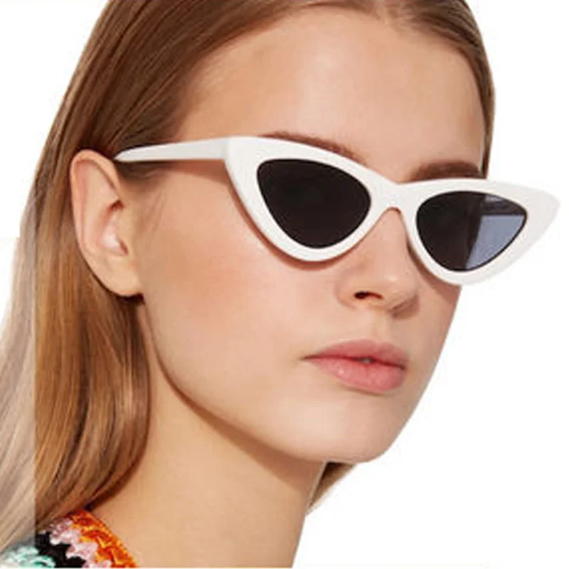 

Fashion Women Cat Eye Sunglasses Brand Designer Vintage Triangular Cateye Sun Glasses Sexy Female Small Shade Eyewear UV400