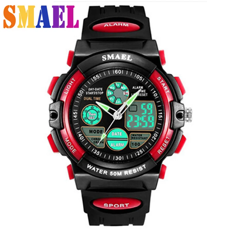2016 Fashion Brand New Children Watch Outdoor Sports Kids Boy Girls LED Digital Alarm Waterproof Wristwatch