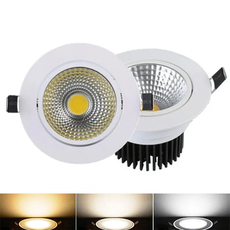 

10X Dimmable LED Downlight 5W/7W/9W/15W COB Downlight AC85-265V LED Light Indoor Lighting
