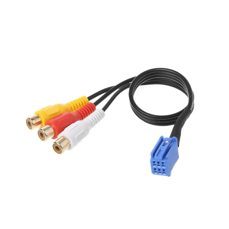 

Car 3RCA Cable Adapter For Toyota DVD Navigation Headunit 6Pin Blue AV Port 3040
