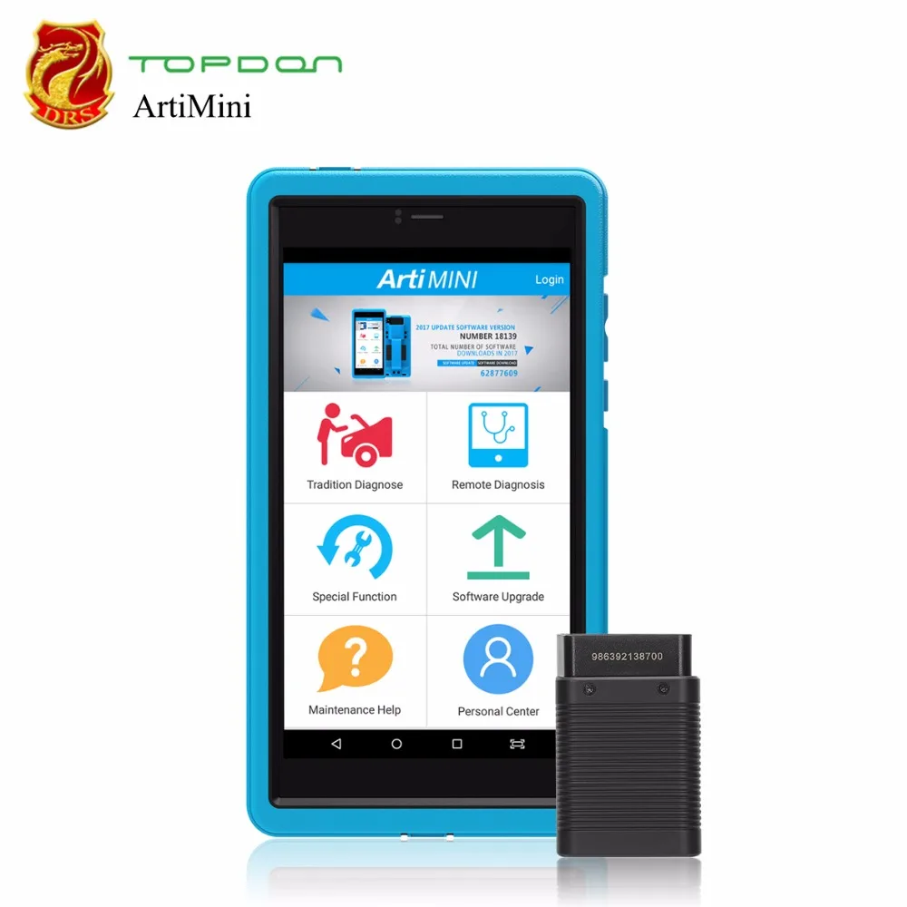 

TOPDON ArtiMini Android Diagnostic Tool 6.9" Portable All-System OBDII Scanner Bluetooth/WiFi with 11 Special Functions
