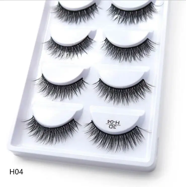 Ferramentas de Beleza Caixa Vison Cabelo Natural Cruz Cílios Postiços Longo Bagunçado Maquiagem Falso Olho Extensão Compõem Maquiar 50 - 100 3d 11 Cheap Cílios postiços
