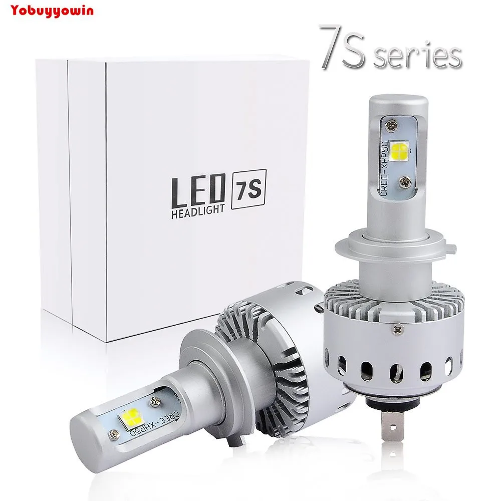 2*Cree XHP 50 Chips Play and Plug 7S H7 High Intensity 80W 12000Lms LED headlight Automotive