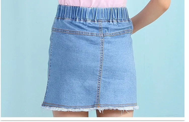 2-10 y summer 2019 children's skirt girls mini skirts fashion jeans denim skirt for girls clothing 6 8 10 years old On Sales (4)