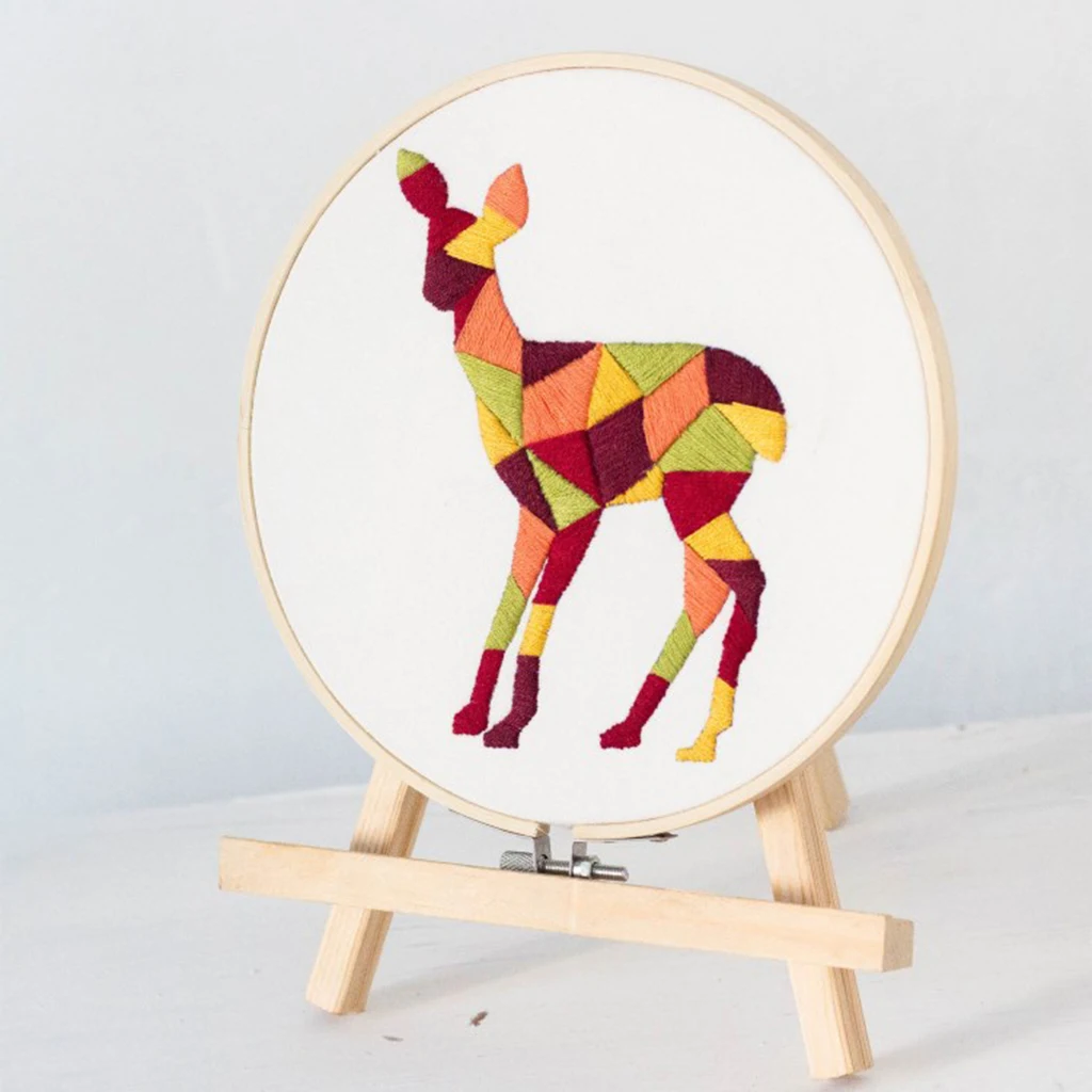 DIY Animals Pattern Embroidery Kits for Beginner Needlework 3D Cross Stitch Embroidery Set Craft Sewing Accessories