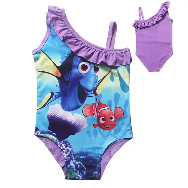 Nemo one pieces Girls Bathing Suits Swimsuit Cartoon Print Child Bikini
