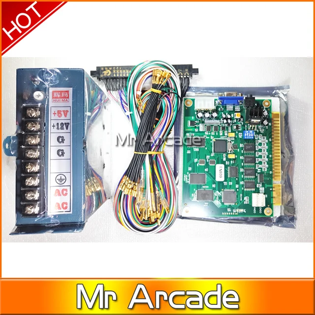 diy arcade game kit jamma game pcb 60 in 1 28pin wire harness power