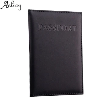 

Aelicy Women Men Casual PU Leather Passport Holder Protector Wallet Business Card Passport Covers Credit Card Wallet Travel