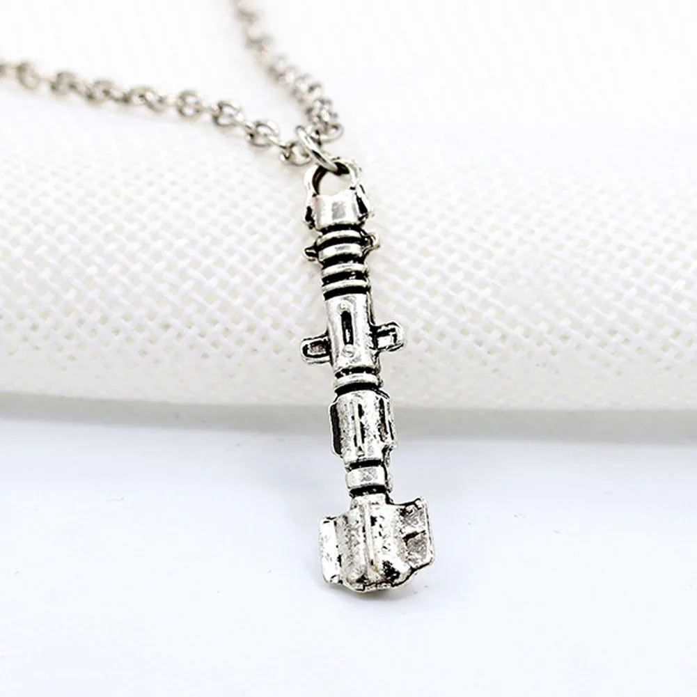 

10th Dr Doctor Who Necklace Sonic Screwdriver Vintage Antique Silver Pendant Jewelry For Men And Women Wholesale