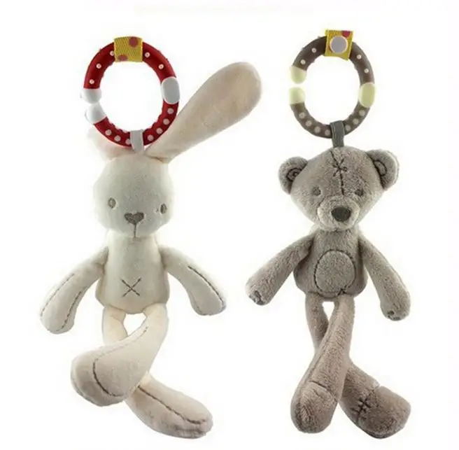 

Infant Baby Rattle Cute Rabbit Stroller Wind Chimes Hanging Bell Musical Mobile Baby Toy Doll Soft Bear Bed Appease Rattles Toys