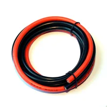 8 Gauge электрические провода Батарея кабель [1 m черно-1 m Красный] 8AWG-1650 нити из луженой Медный провод, припоя через быстро
