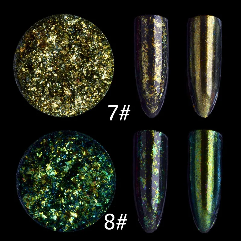 1 Box Chameleon Flakes Magic Multi Chrome Nail Powder Glitter Sequins Nail Art Gel Manicure Supplies 1 Box Chameleon Flakes Magic Multi Chrome Nail Powder Glitter Sequins Nail Art Gel Manicure Supplies