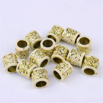 

100/200pcs 6mm Plastic Hair Dread Beads Dreadlock Accessories Braided Ring Tube Jewelry Cuff Hair Extension Styling Tools