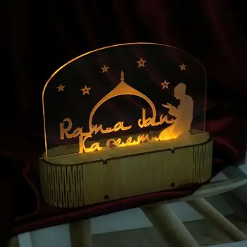 

Newest Islam Mubarak Ramadan LED Bulb Light Display Home Party Supply Decor