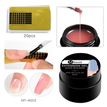 Поли быстрое наращивание ногтей гель набор розовый, белый, прозрачный обнаженный замочить от УФ светодиодный строительный расширение гель Советы замочить от строительный инструмент для росписи ногтей