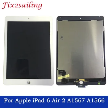 

Full Work LCD Assembly Digitizer For iPad Air 2 For iPad 6 A1566 A1567 Display Touch Screen Panel Replacement Part