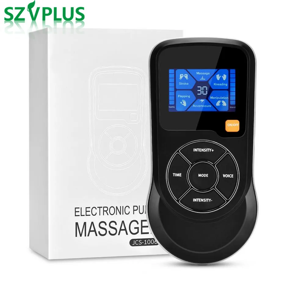Электростимулятор мышц TENS EMS Smart физиотерапия голосовой массаж 6 режимов 15