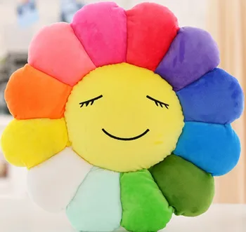 1pc super big Plush Sun Flowers Pillow Soft Toy Stuffed Toy Plush Mats Meditation Cushion