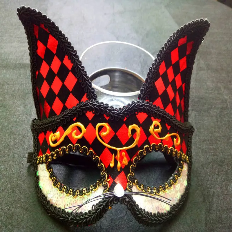 Хэллоуин Венеция Маска «кошка» Рождественская вечеринка карнавал ПВХ животных мультфильм маски